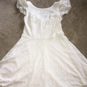 Francesca’s Lace Capped Sleeve Dress